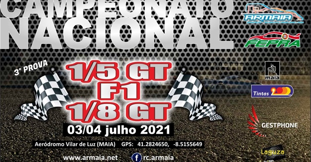 3ª Prova do Campeonato Nacional 1/5 TC, Trofeu 1/5 F1 e Trofeu 1/8 GT